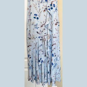 Light Blue Floral Midi Dress